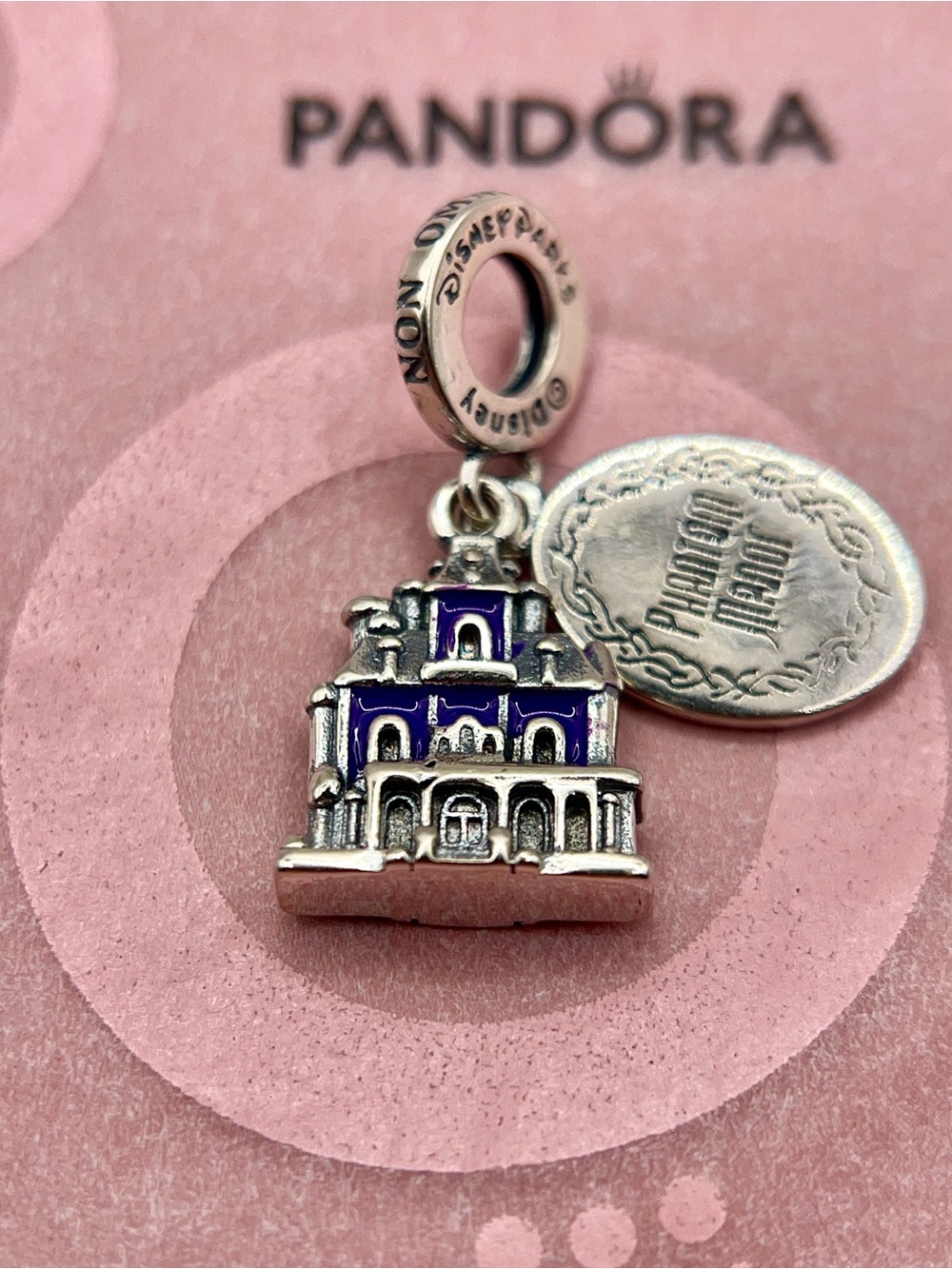 Pandora Disney Parks Disneyland Paris Phantom Manor Purple Enamel Charm Dangle